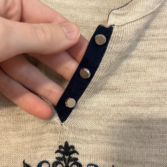 Side slit front button knit kurta dress for fall/winter - Picture 3 of 7